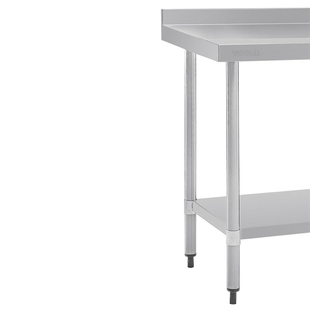Vogue Stainless Steel Table with Splashback 1500mm