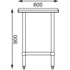 Vogue Stainless Steel Chopping Board Table 900mm