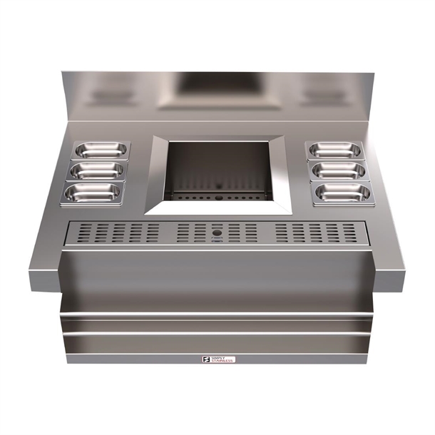 Simply Stainless 700 Series Standard Cocktail Station with Speed Rack