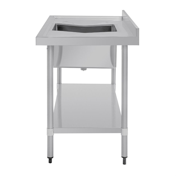 Vogue Single Bowl Sink Double Drainer - 1500mm x 700mm 90mm Drain