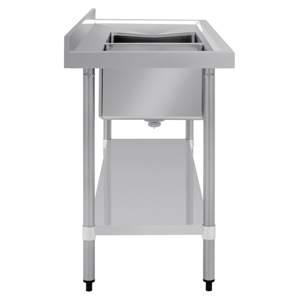 Vogue Double Bowl Sink R/H Drainer - 1500mm x 700mm  90mm Drain