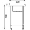 Vogue Single Bowl Sink L/H Drainer - 1200mm 90mm Drain Vogue Single Bowl Sink L/H Drainer - 1200mm 90mm Drain