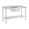 Vogue Single Bowl Sink Double Drainer - 1500mm 90mm Drain