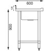 Vogue Double Bowl Sink L/H Drainer - 1500mm 90mm Drain Vogue Double Bowl Sink L/H Drainer - 1500mm 90mm Drain