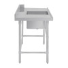 Vogue Dishwasher Inlet Table with Sink 90mm outlet - 1800x700x960mm L/H