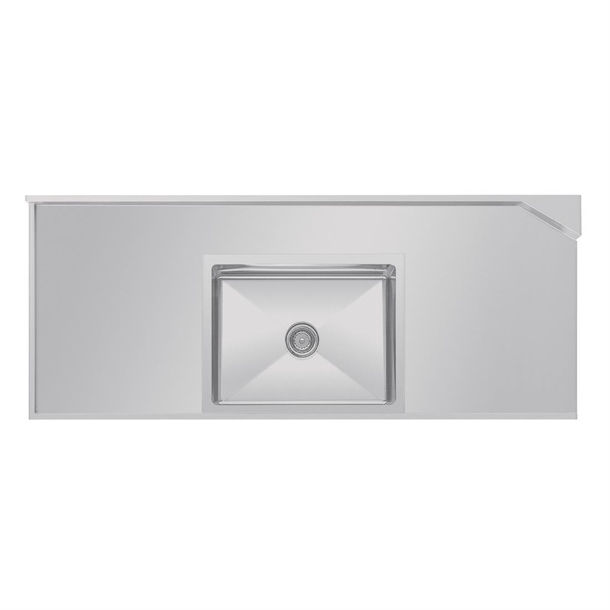 Vogue Dishwasher Inlet Table with Sink 90mm outlet - 1800x700x960mm L/H