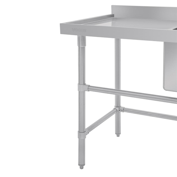 Vogue Dishwasher Inlet Table with Sink 90mm outlet - 1800x700x960mm L/H