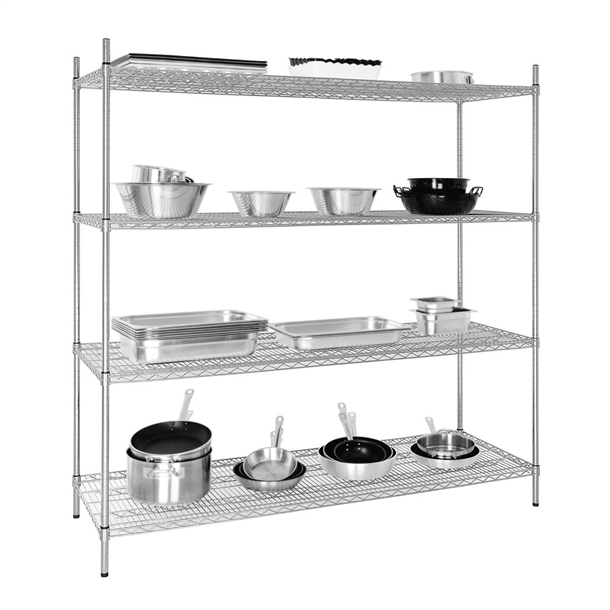 Vogue 4 Tier Wire Shelving Kit 1830x610mm Vogue 4 Tier Wire Shelving Kit 1830x610mm