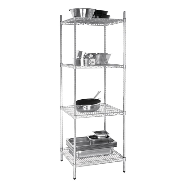 Vogue 4 Tier Wire Shelving Kit 610x610mm