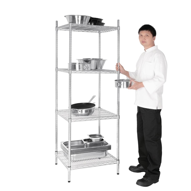 Vogue 4 Tier Wire Shelving Kit 610x610mm