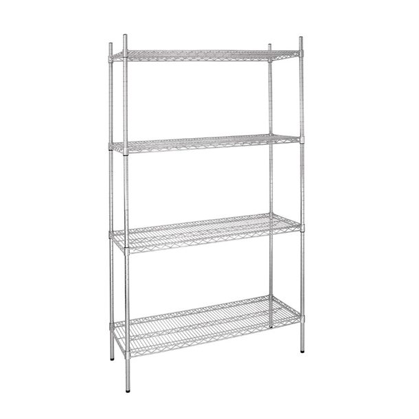 Vogue 4 Tier Wire Shelving Kit 910x457mm Vogue 4 Tier Wire Shelving Kit 910x457mm