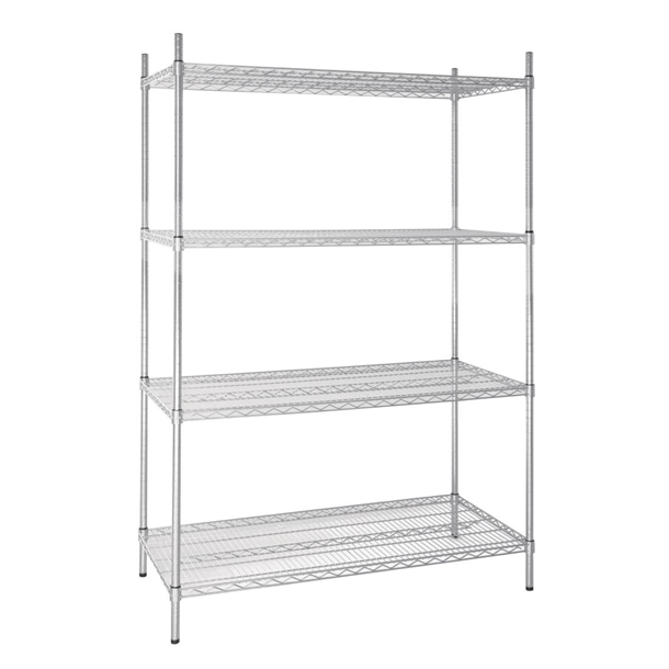 Vogue 4 Tier Wire Shelving Kit 1220x610mm Vogue 4 Tier Wire Shelving Kit 1220x610mm
