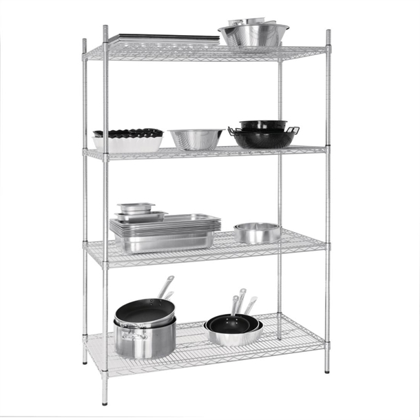 Vogue 4 Tier Wire Shelving Kit 1220x610mm Vogue 4 Tier Wire Shelving Kit 1220x610mm