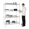 Vogue 4 Tier Wire Shelving Kit 1220x610mm Vogue 4 Tier Wire Shelving Kit 1220x610mm