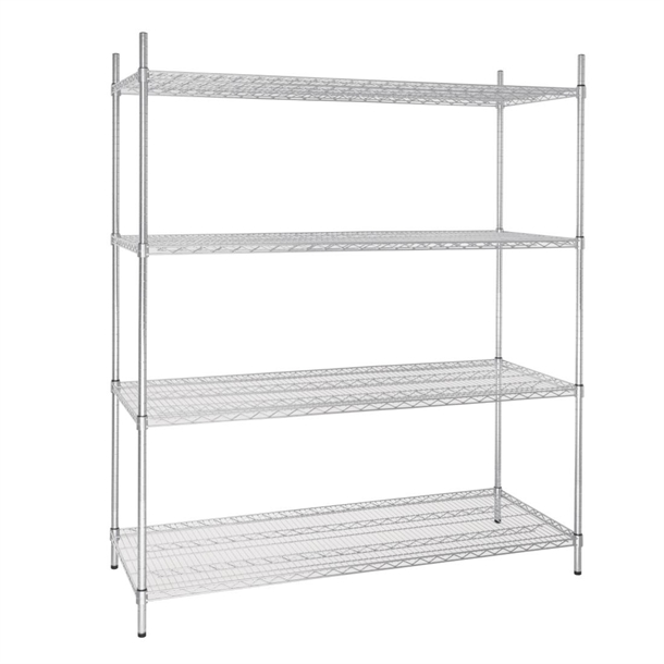 Vogue 4 Tier Wire Shelving Kit 1525x610mm Vogue 4 Tier Wire Shelving Kit 1525x610mm