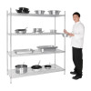 Vogue 4 Tier Wire Shelving Kit 1525x610mm Vogue 4 Tier Wire Shelving Kit 1525x610mm