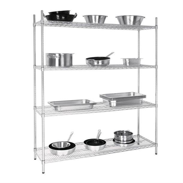 Vogue 4 Tier Wire Shelving Kit 1525x457mm Vogue 4 Tier Wire Shelving Kit 1525x457mm