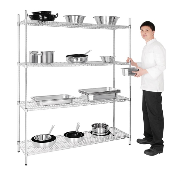 Vogue 4 Tier Wire Shelving Kit 1525x457mm Vogue 4 Tier Wire Shelving Kit 1525x457mm