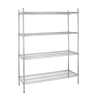 Vogue 4 Tier Wire Shelving Kit 1525x457mm Vogue 4 Tier Wire Shelving Kit 1525x457mm