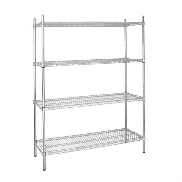 Vogue 4 Tier Wire Shelving Kit 1525x457mm Vogue 4 Tier Wire Shelving Kit 1525x457mm