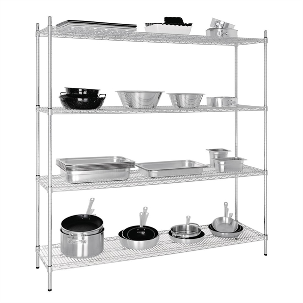 Vogue 4 Tier Wire Shelving Kit 1830x460mm Vogue 4 Tier Wire Shelving Kit 1830x460mm