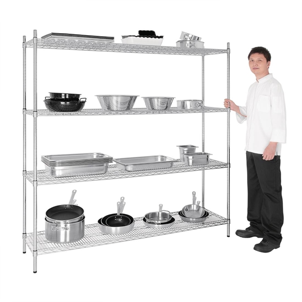 Vogue 4 Tier Wire Shelving Kit 1830x460mm Vogue 4 Tier Wire Shelving Kit 1830x460mm