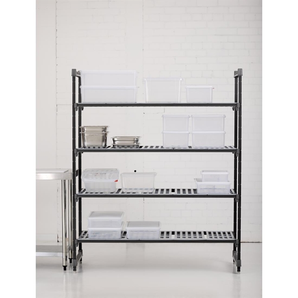 Cambro Camshelving Basics Plus 4 Tier Shelving Starter Unit - 1830x1525x610mm Cambro Camshelving Basics Plus 4 Tier Shelving Starter Unit - 1830x1525x610mm