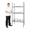 Nisbets Essentials 3 Tier Coated Shelving Unit 1820 x 915 x 457mm