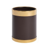 Bolero Waste Paper Bin Brown with Gold Rim 10.2Ltr