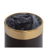 Bolero Waste Paper Bin Brown with Gold Rim 10.2Ltr