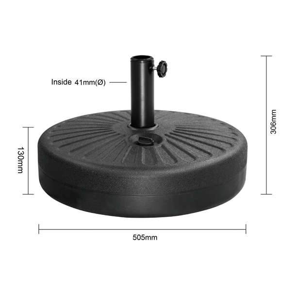 Bolero umbrella Base Black - 20Ltr Bolero umbrella Base Black - 20Ltr