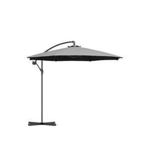 Milano Outdoor 3 Meter Hanging and Folding Umbrella - Grey