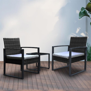 Arcadia Furniture 3 Piece Patio Set - Oatmeal and Grey
