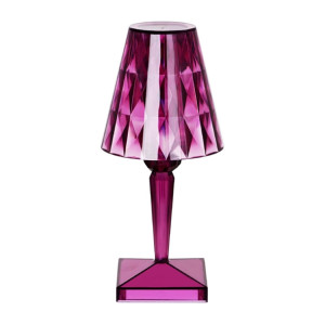 Tablekraft Crystal Cordless LED Table Lamp - Purple - 120x260mm Tablekraft Crystal Cordless LED Table Lamp - Purple - 120x260mm
