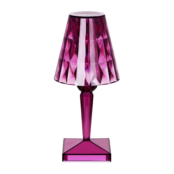 Tablekraft Crystal Cordless LED Table Lamp - Purple - 120x260mm Tablekraft Crystal Cordless LED Table Lamp - Purple - 120x260mm