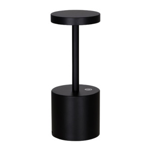 Tablekraft Charlotte Cordless LED Table Lamp -Black - 80x200mm Tablekraft Charlotte Cordless LED Table Lamp -Black - 80x200mm