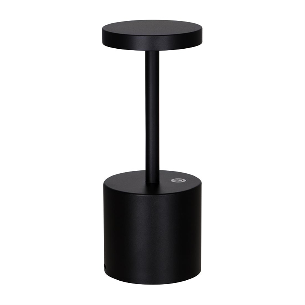 Tablekraft Charlotte Cordless LED Table Lamp -Black - 80x200mm Tablekraft Charlotte Cordless LED Table Lamp -Black - 80x200mm