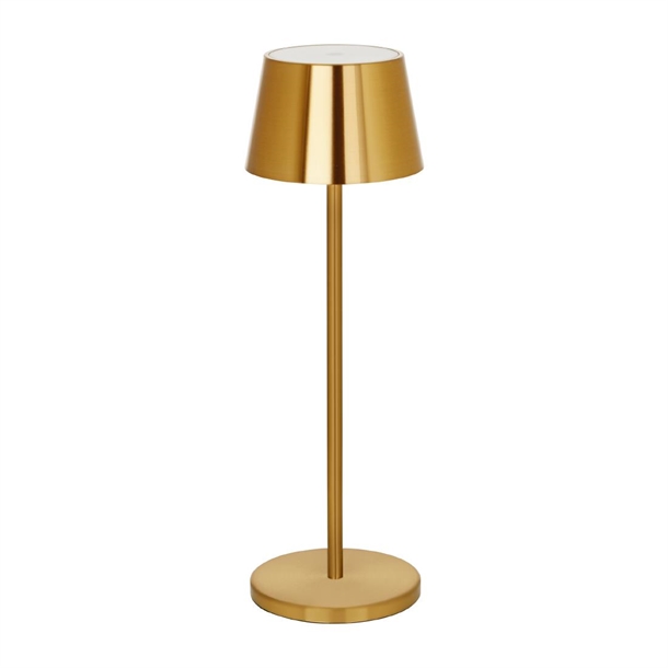 Tablekraft Amelia Cordless LED Table Lamp - Brass 110x350mm