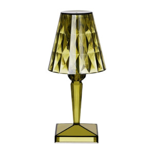 Tablekraft Crystal Cordless LED Table Lamp - Green - 120x260mm Tablekraft Crystal Cordless LED Table Lamp - Green - 120x260mm