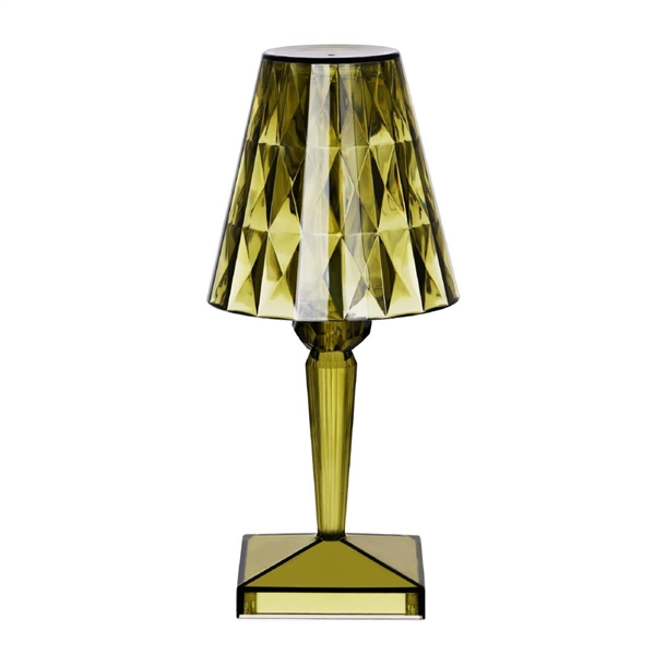 Tablekraft Crystal Cordless LED Table Lamp - Green - 120x260mm Tablekraft Crystal Cordless LED Table Lamp - Green - 120x260mm