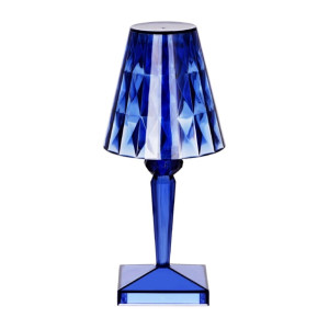 Tablekraft Crystal Cordless LED Table Lamp - Blue - 120x260mm Tablekraft Crystal Cordless LED Table Lamp - Blue - 120x260mm