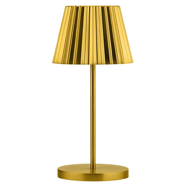 Utopia Dominica LED Cordless Table Lamp Brushed Gold - 110 x 260mm