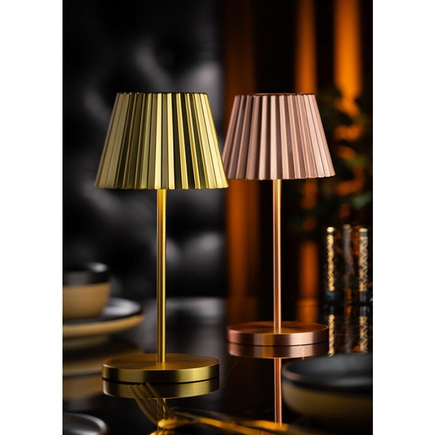 Utopia Dominica LED Cordless Table Lamp Brushed Copper - 110 x 260mm