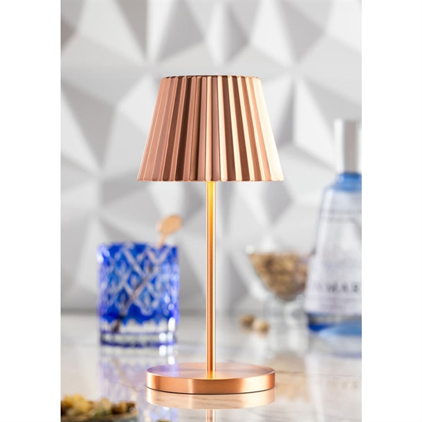 Utopia Dominica LED Cordless Table Lamp Brushed Copper - 110 x 260mm