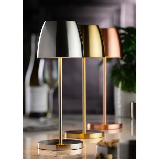 Utopia Montserrat LED Cordless Table Lamp Brushed Copper - 100 x 300mm