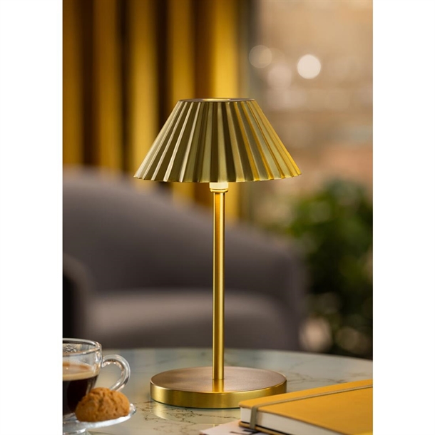 Utopia Aruba LED Cordless Table Lamp Brushed Gold - 110 x 230mm