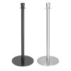 Bolero Flat Base Barrier Posts Brushed Stainless Steel (2 pack)