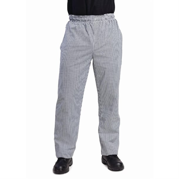 Whites Unisex Vegas Black & White Check Chef Pants