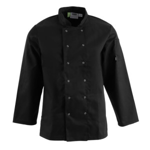 Whites Vegas Unisex Chef Jackets Long Sleeve Black