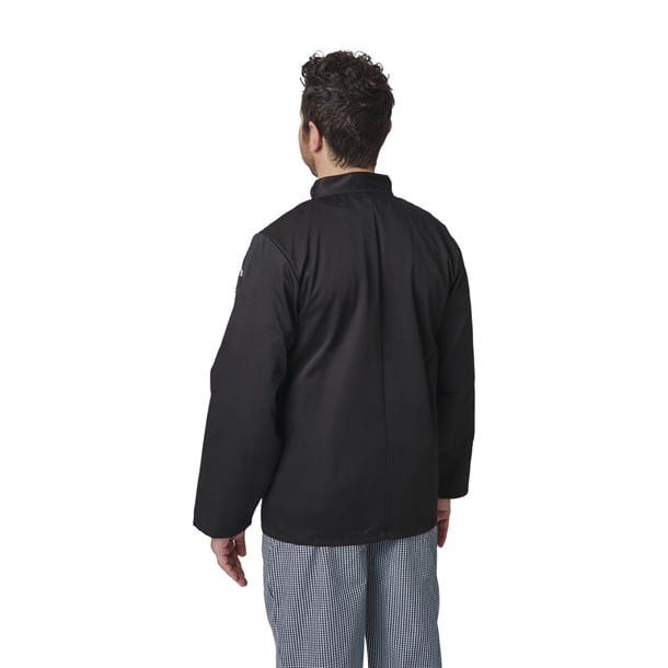 Whites Vegas Unisex Chef Jackets Long Sleeve Black Whites Vegas Unisex Chef Jackets Long Sleeve Black